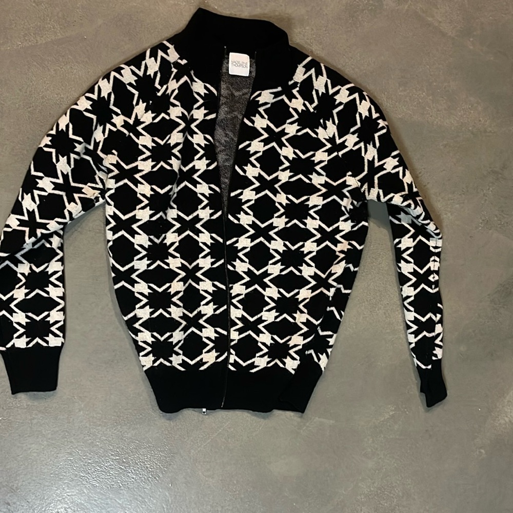 Madeline Thompson Zip Up Cardigan (XL)